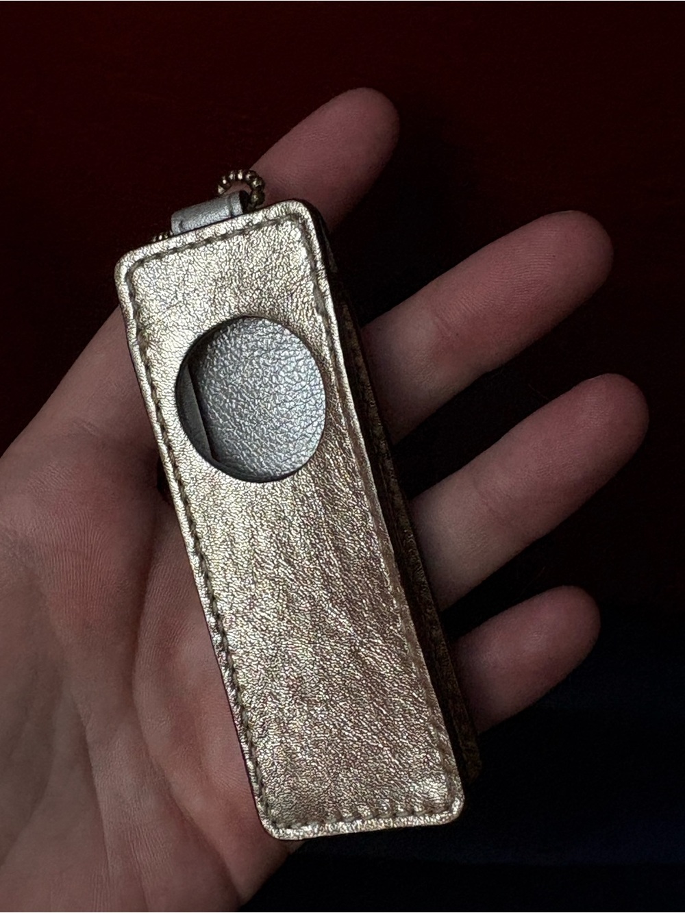 Coach audio player case iPod Shuffle 1st Generation vintage leather bag charm